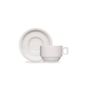 Conjunto 2 Xicaras Cha Com Pires Porcelana Barhotel Germer