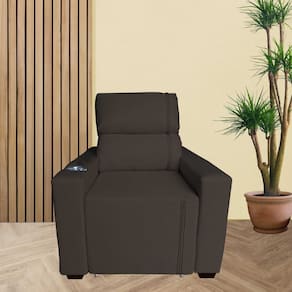 Poltrona Retratil e Reclinavel Com Porta Copo Maisa Marrom