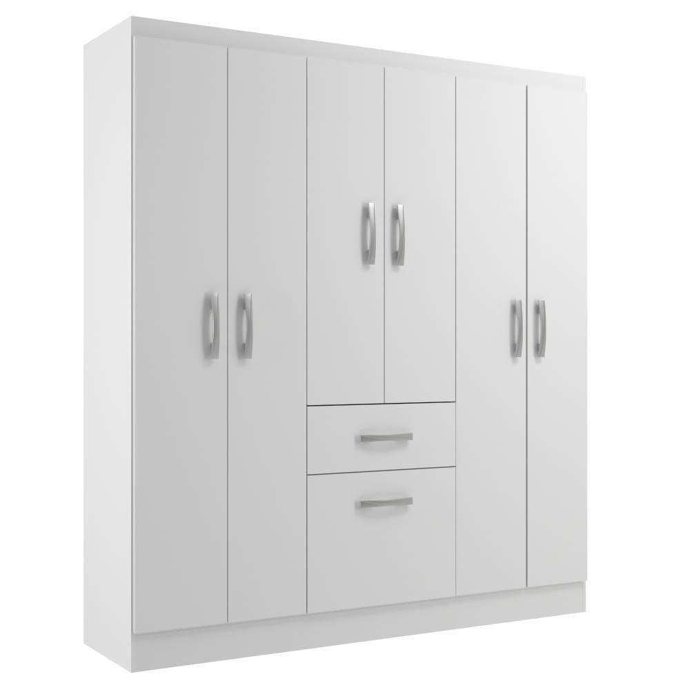 Guarda Roupas New Marbela 07 Portas E 01 Gaveta - Branco Branco