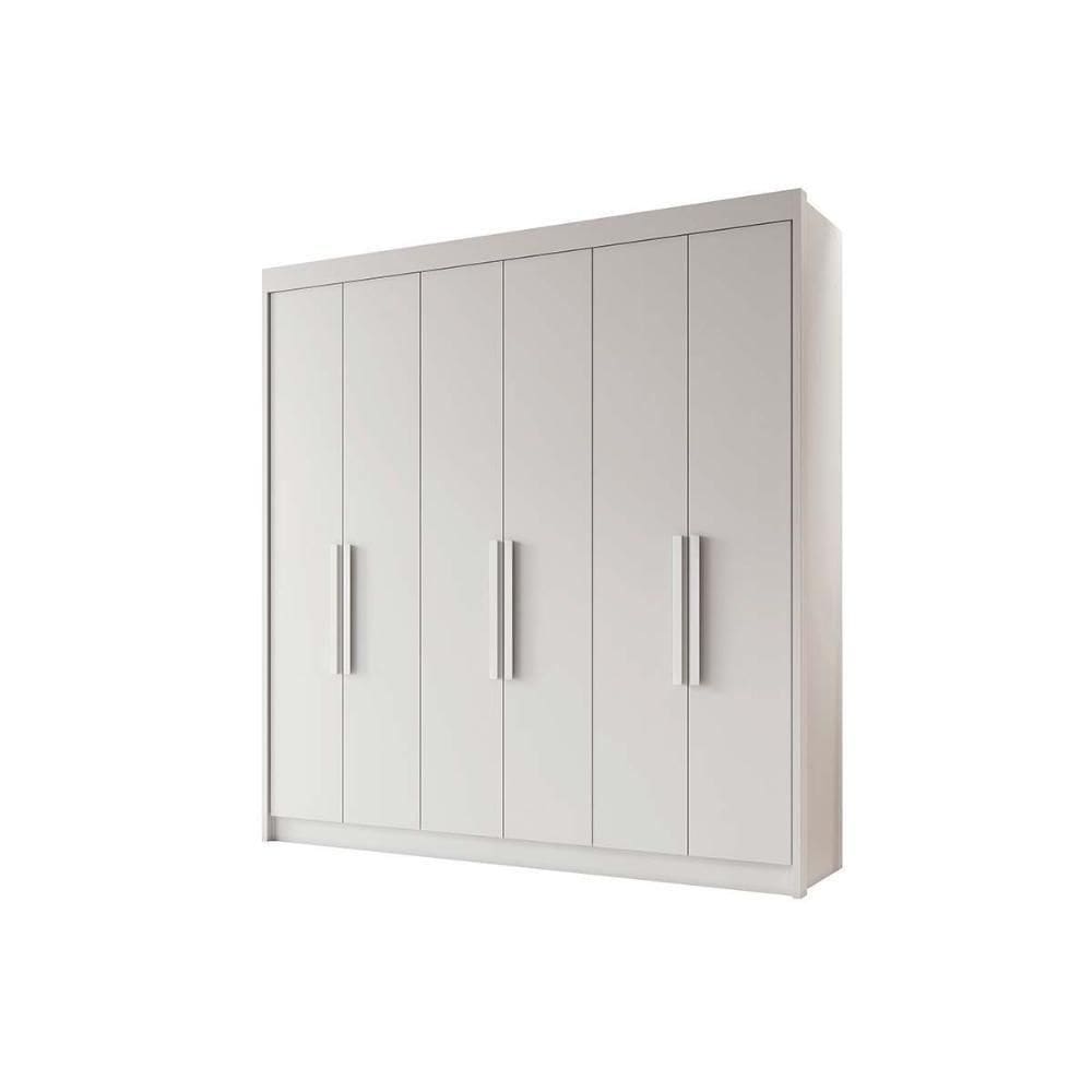 Guarda Roupa Casal 6 Portas E 4 Gavetas Cannes Branco Conquista