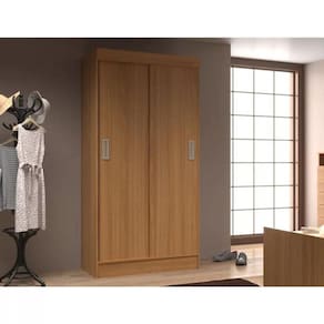 Guarda-roupa Solteiro Berlin 2 Portas De Correr - Cinnamomo Cinnamomo