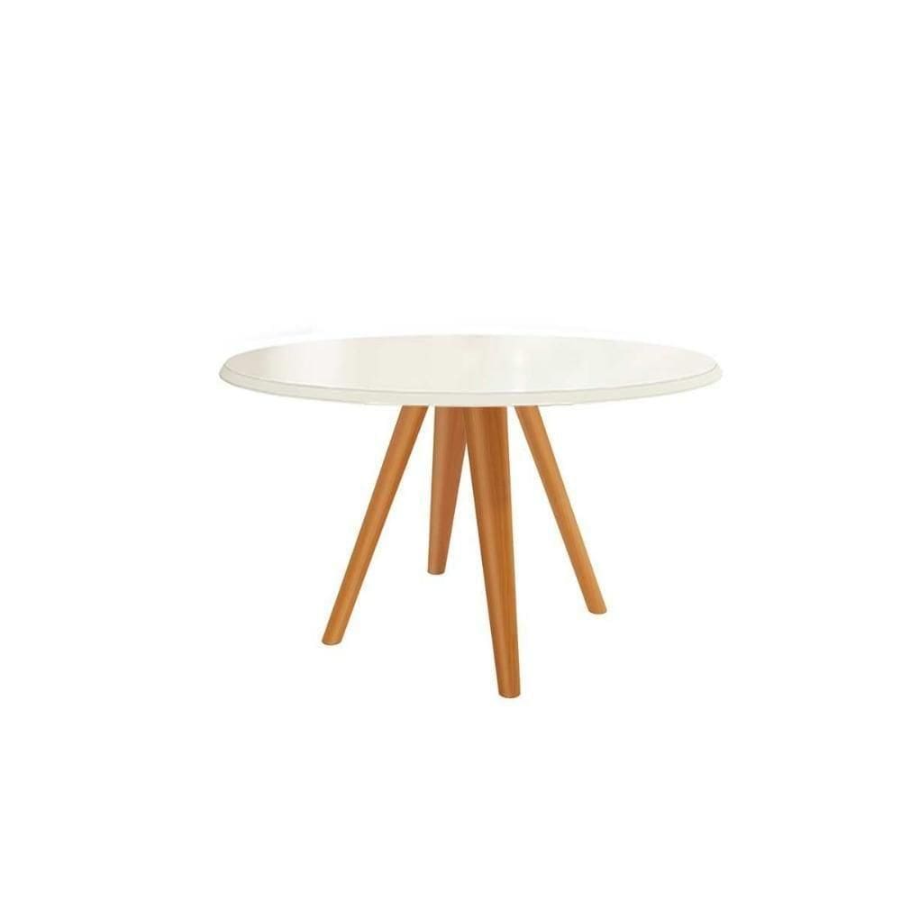 Mesa De Sala Jantar Duna Madeira Maciça + Tampo Com Vidro 180x105cm Carvalho off White