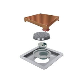 Ralo Linear Elleve Square 4245 15x15 Com Tampa Red Gold