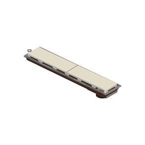 Ralo Linear Novii Seco 4217 50cm Saída Na Extremidade Com Tampa Bege 4217