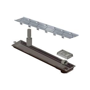 Ralo Linear Elleve Versatile 4251 50cm Saída Na Extremidade Com Tampa a Oculta 4251