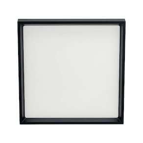 Painel De Led Stella Quadrado Deep De Sobrepor Recuado 28w Bivolt Preto 4000k Luz Neutra