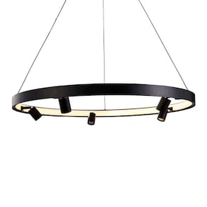 Lustre Pendente Nordecor Lilla 2541 Preto Led Bivolt