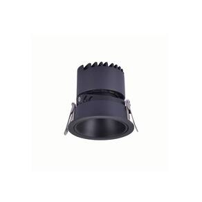 Spot De Embutir Nordecor Zagle Redondo Led Alto Irc 97 10w Bivolt Preto 2700k Luz Amarela