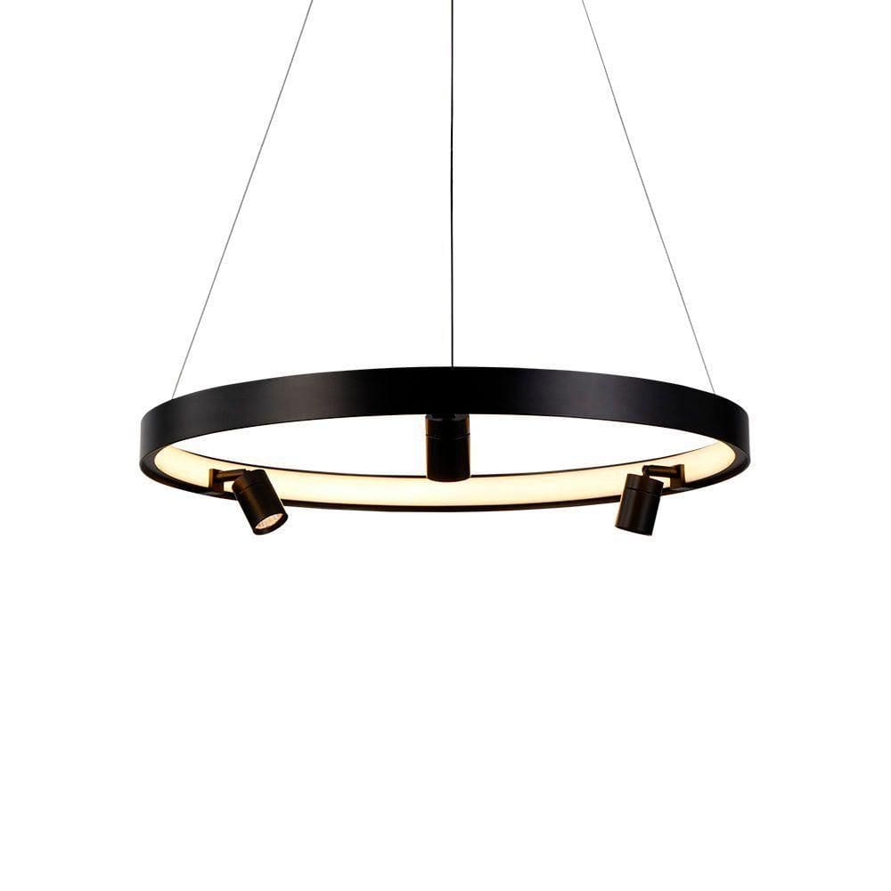 Lustre Pendente Nordecor Lilla 2539 Preto Led Bivolt