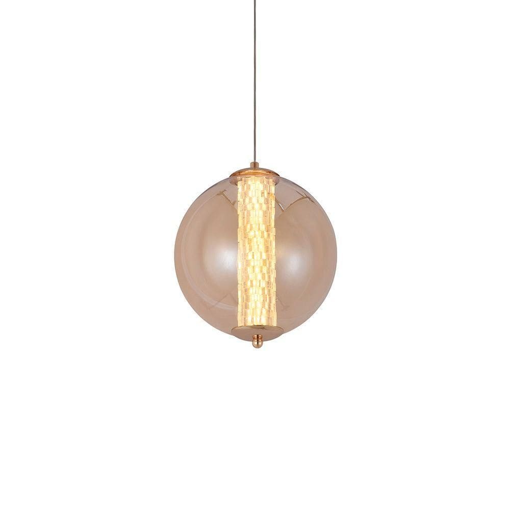 Lustre Pendente Nordecor Janni 2886 Dourado Fosco Led Bivolt