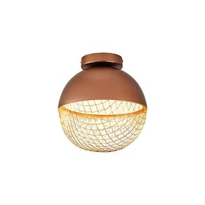 Plafon Nordecor Rezi 2931 25cm Led Bivolt Cobre - Dourado Brilho Cobre - Dourado 2931