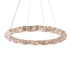 Lustre Pendente Nordecor Kazy 2882 Ouro Brilho Led Bivolt
