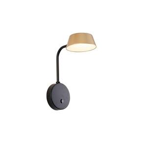 Arandela Nordecor Zavi 7w Led Bivolt Ouro Fosco-preto