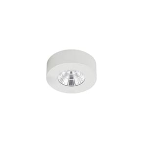 Spot De Sobrepor Nordecor Asis Redondo Led 5w Bivolt Branco 3000k Luz Amarela