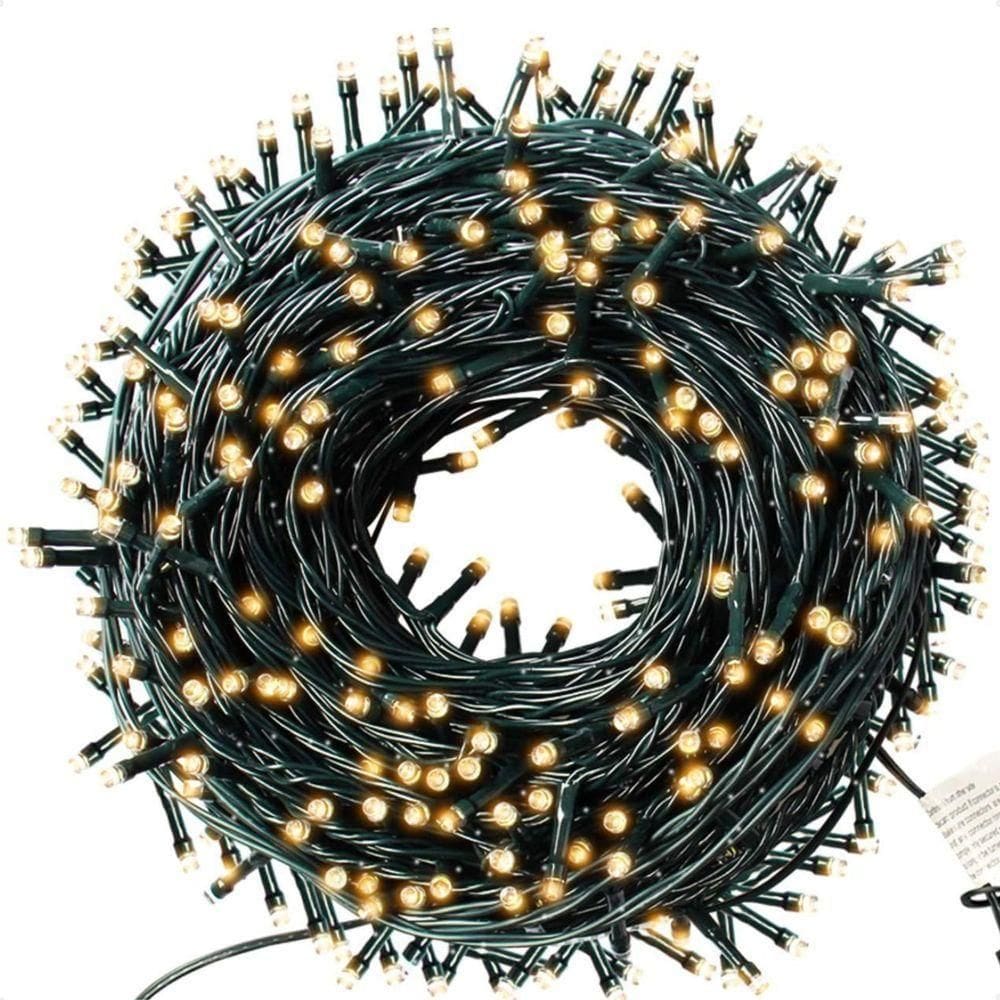 5 Cordão Luminoso Led Pisca Pisca 8 Funções 200 Leds Taschibra 110v Colorida