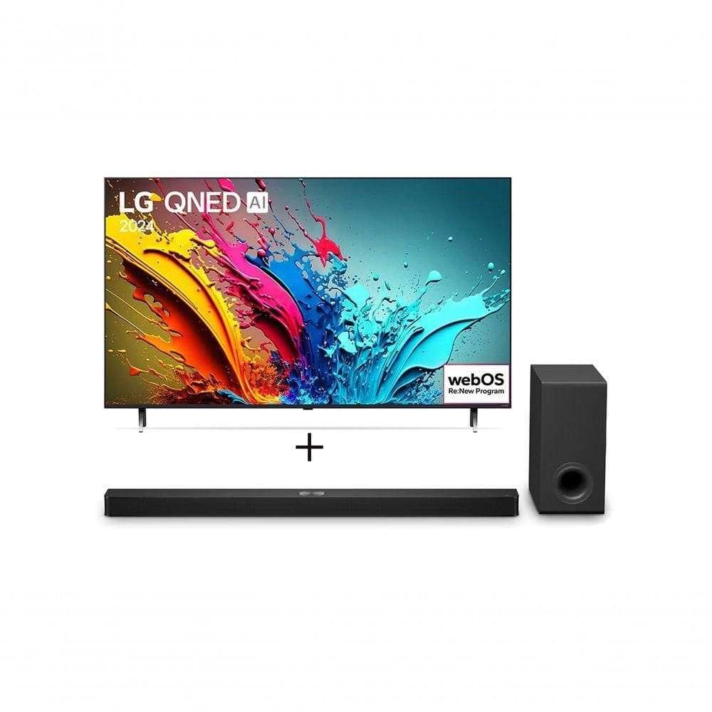 Combo Smart TV LG QNED AI 4K QNED85 86" 2024 + Soundbar LG S90TY