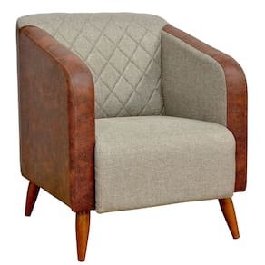 Poltrona Cadeira Decorativa Sala Estar Silmara Luxo Linho Compose - Montanaris Decor