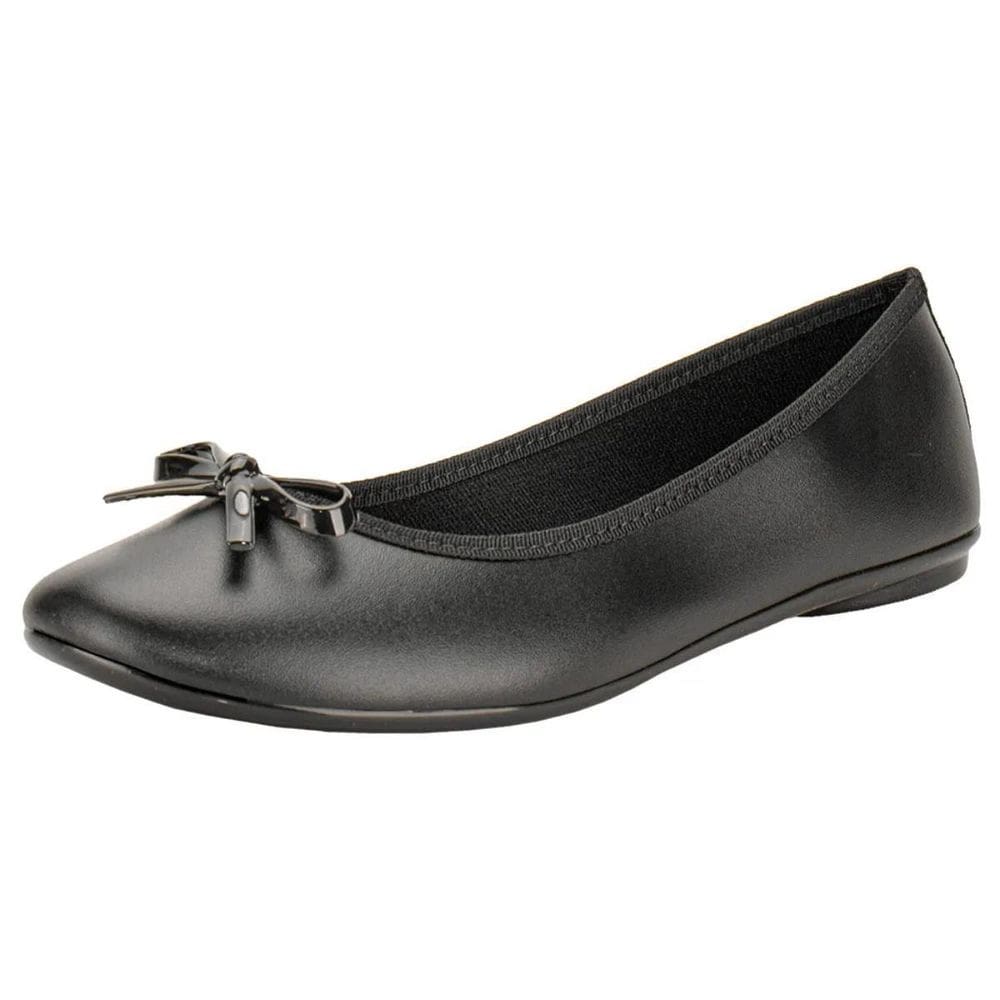 Sapatilha Moleca Laço Fosco Feminina - Preto