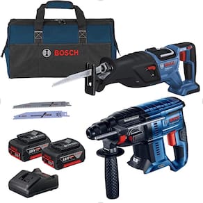 Kit Serralheiro Profissional com Serra sabre e Martelete + Acessórios Bosch