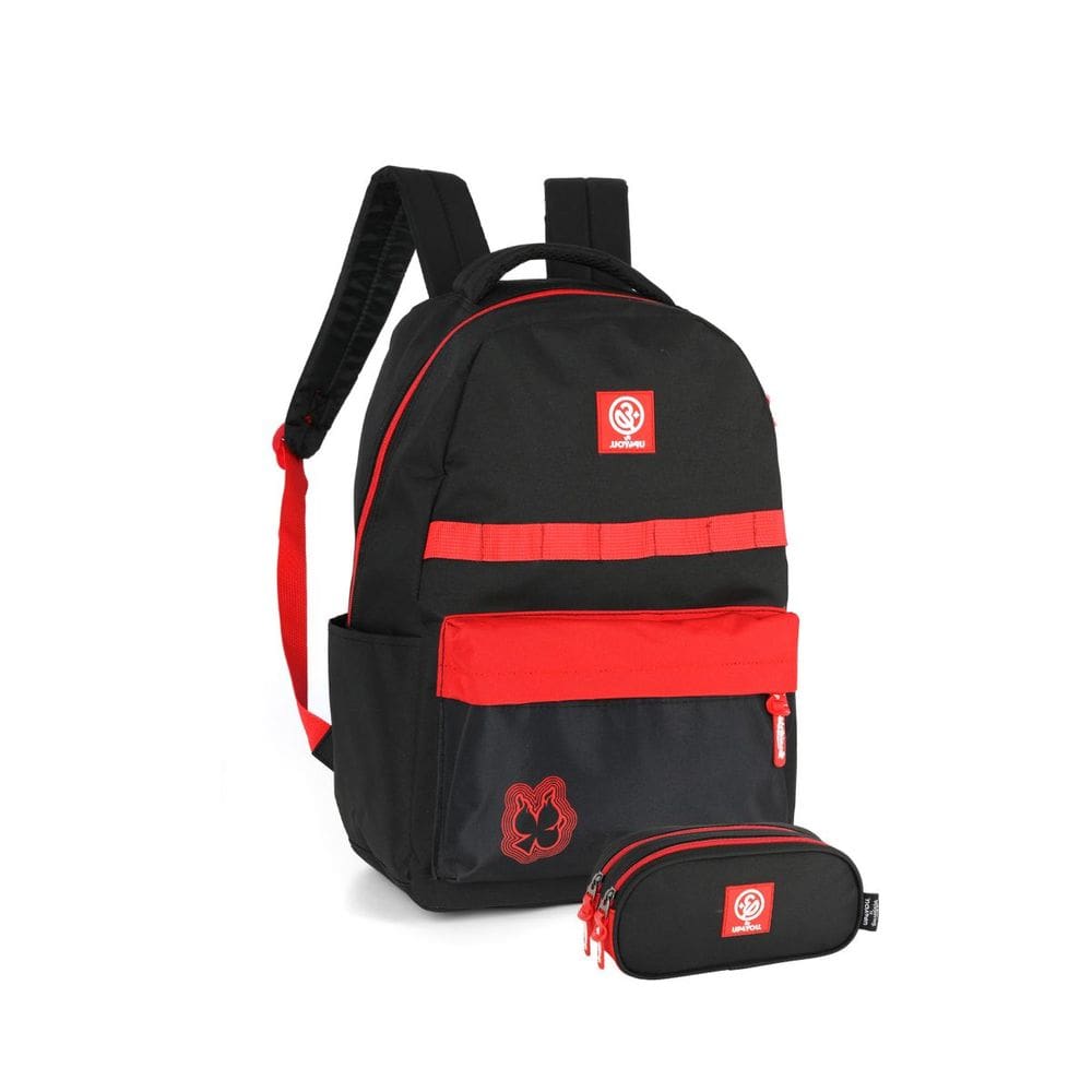 Kit Mochila De Costas Enaldinho Juvenil Com Estojo Duplo
