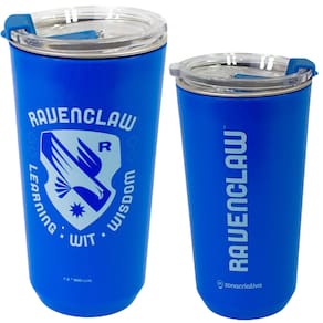 Copo Corvinal Ravenclaw Azul Térmico Quente Gelado 500ml Com Tampa Oficial Harry Potter