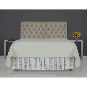 Cabeceira de Cama Box Casal 138cm Pádua Veludo Marrom