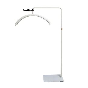 Luminária Branca Piso Led Ring Light Arco Meia Lua Estética