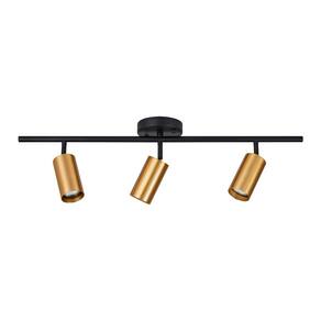 Spot Trilho de Sobrepor Kalla Nordecor 2438 MR16 GU10 Dourado / Preto Bivolt