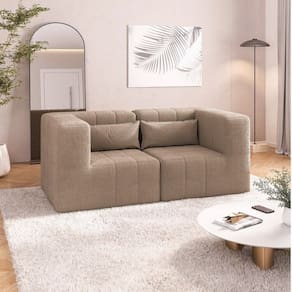 Sofá Modular 02 Módulos de Canto Easybox Cabecasa Madeiramadeira Taupe
