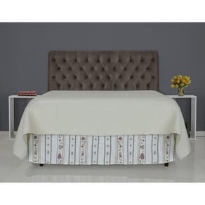 Cabeceira de Cama Box Casal Queen 158cm Pádua Couro Marrom