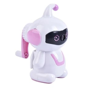 Apontador Manual De Mesa Cyber Robozinho Rosa - Kz248 - Kaz