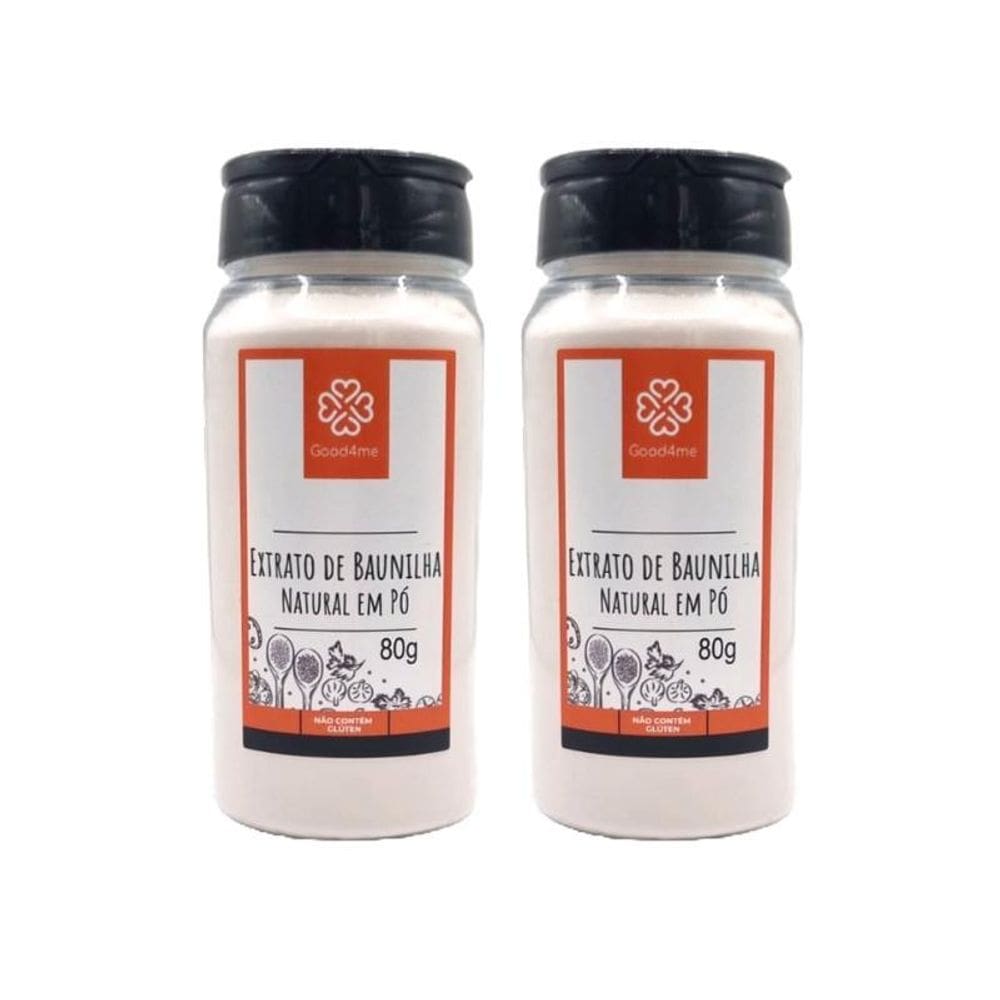 Kit 2X: Extrato De Baunilha Em Pó Natural Good4Me 80G