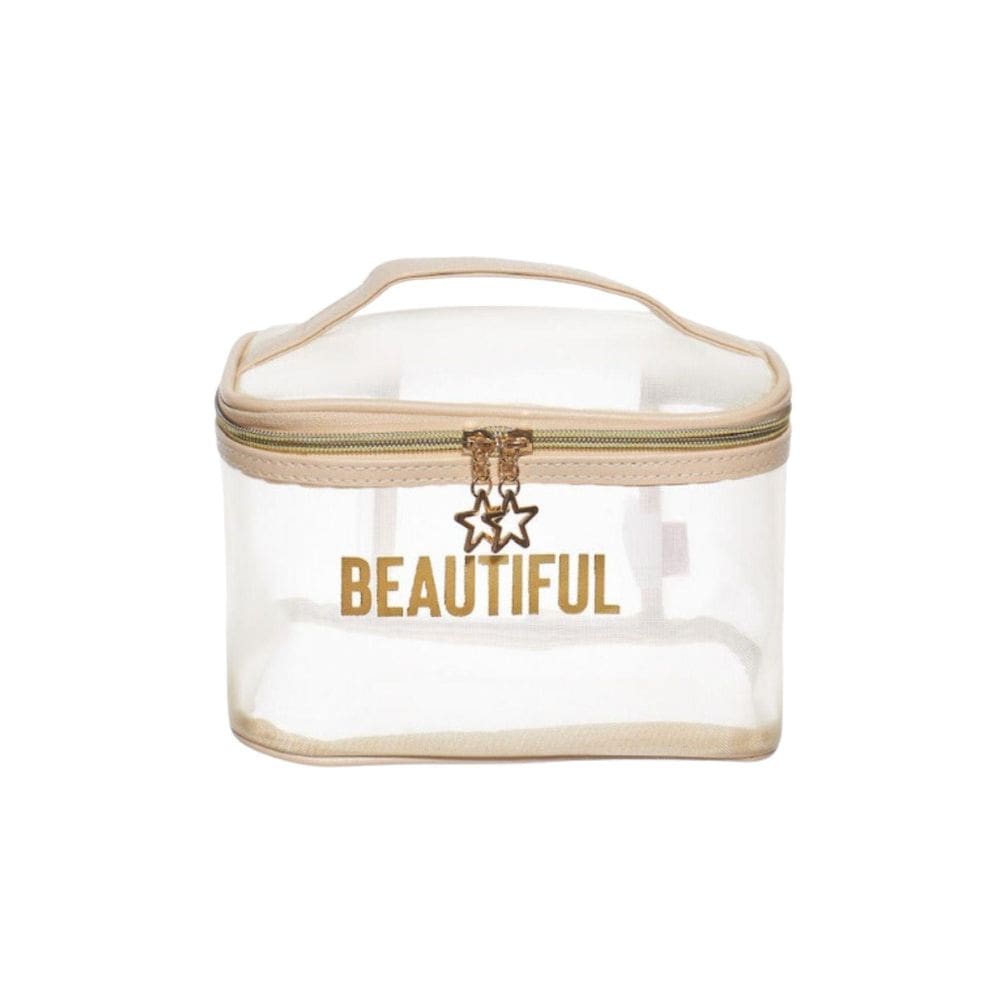 Necessaire Qualis Transparente Grande Ns2310 - Branco