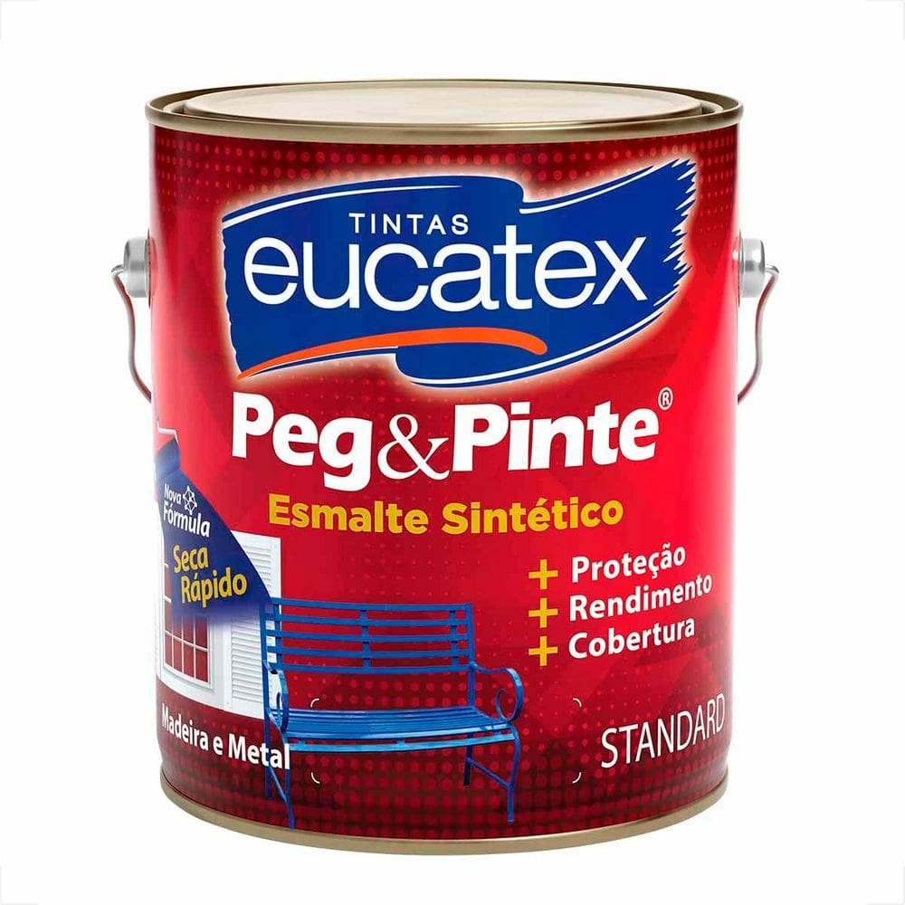 Tinta Esmalte Sintético Eucatex 3,6L Marrom Conhaque Brilhante