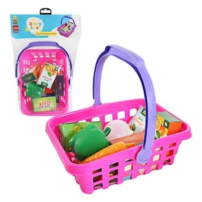 Brinquedo Infantil Cesta Com Frutas Supermercado