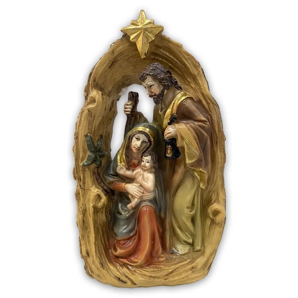 Presépio Imagem Sagrada Família 16Cm Em Resina Nataluz