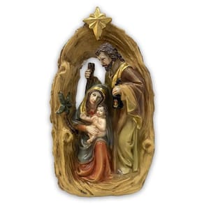 Presépio Imagem Sagrada Família 16Cm Em Resina Nataluz