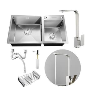 Kit Cuba Dupla Pia Cozinha Gourmet E Torneira Slim Em L