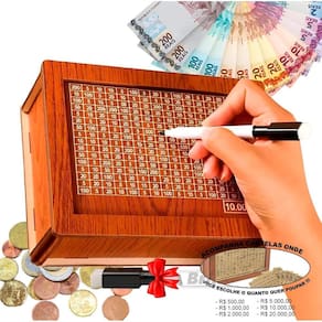 Cofrinho Cofre Guardar Dinheiro Woodbox Japones Poupança Cla