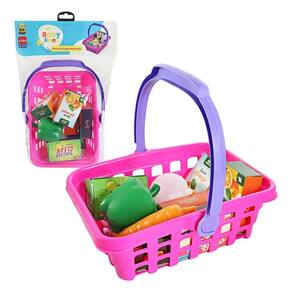 Brinquedo Infantil Cesta Com Frutas Supermercado
