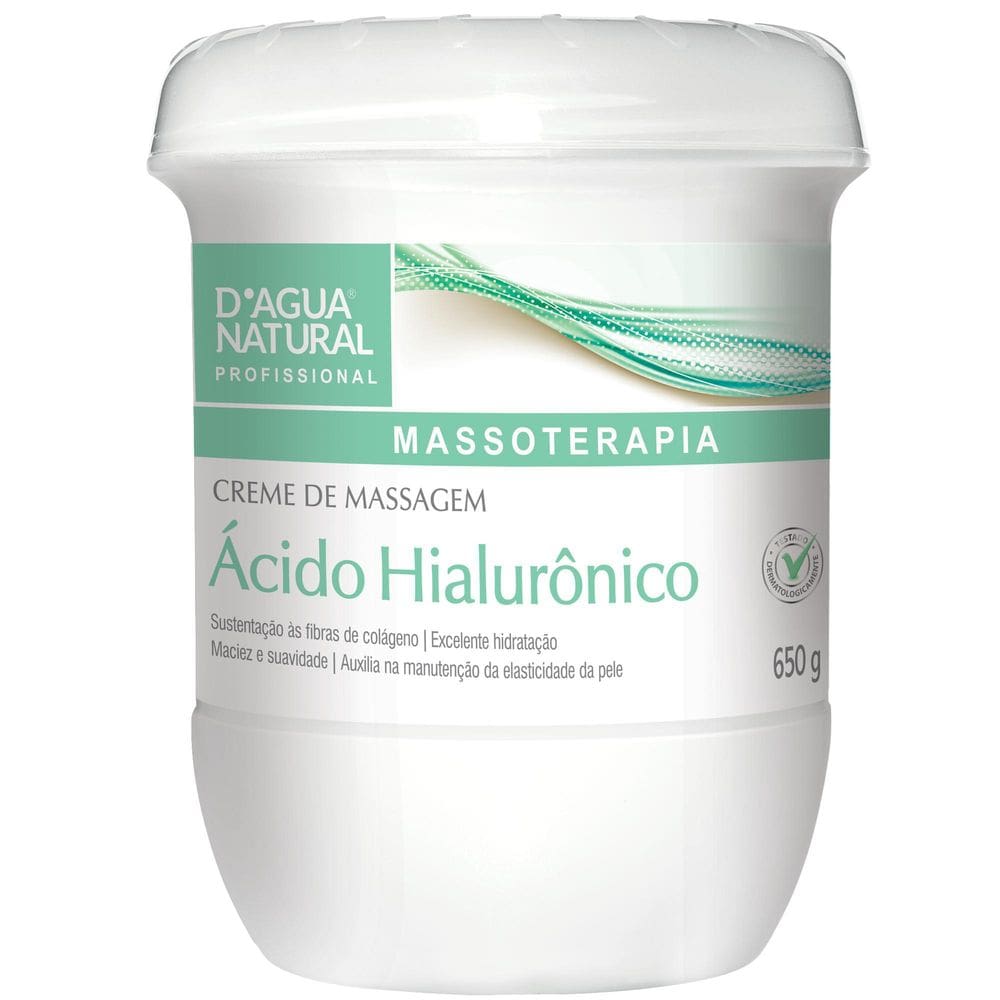 Creme Massagem Acido Hialuronico Anti-Idade D`Agua Natural