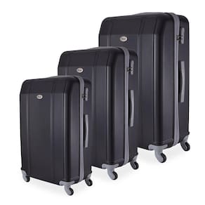 Conjunto De Mala De Viagem Em Abs Ika Continental Cadeado Rodas Giro 360º 3 Peças P/m/g Preta - Preta, U