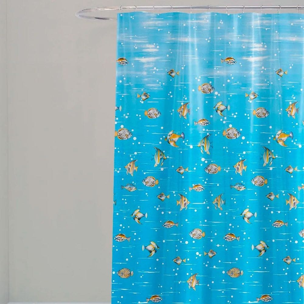 Cortina Box Banheiro Tecido Poliéster 198X180 Estampada Uzoo