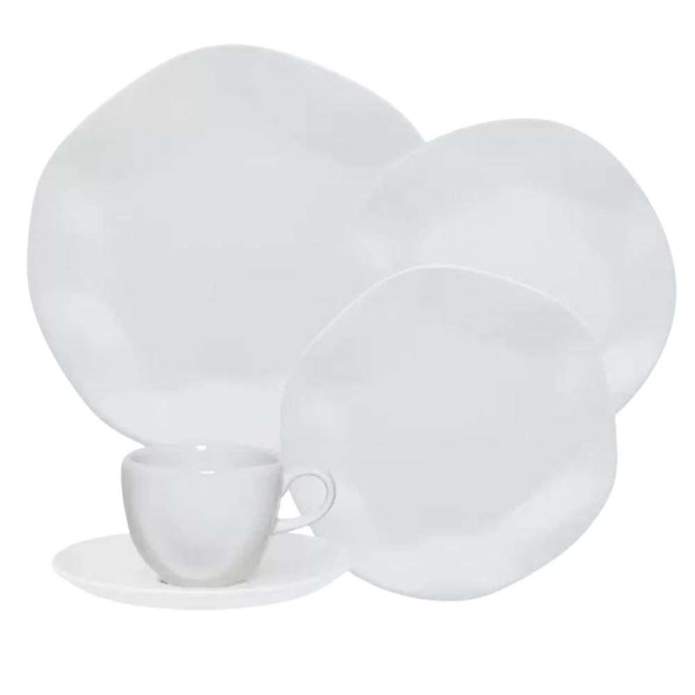 Jogo De Jantar Em Porcelana Ryo Com 30 Peças Oxford White