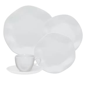 Jogo De Jantar Em Porcelana Ryo Com 30 Peças Oxford White