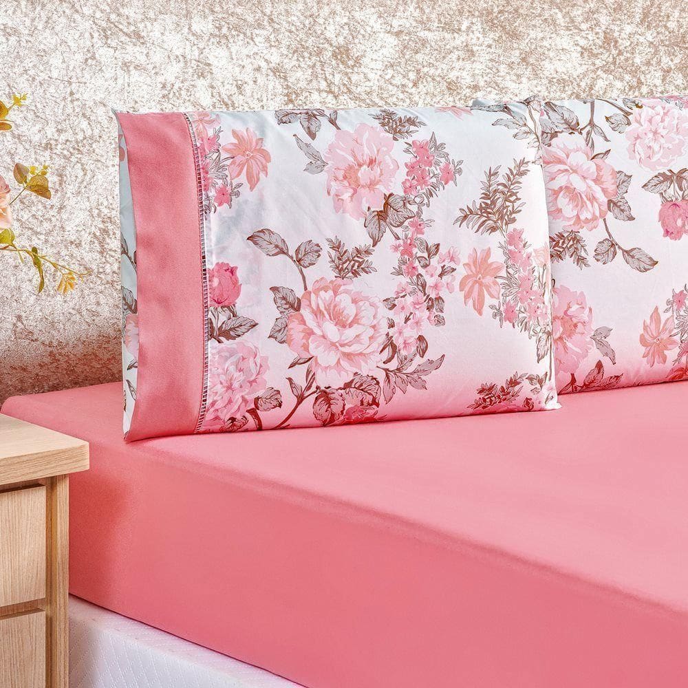 Jogo De Cama Micropercal 200 Fios Naturale King 03 Peças Serene