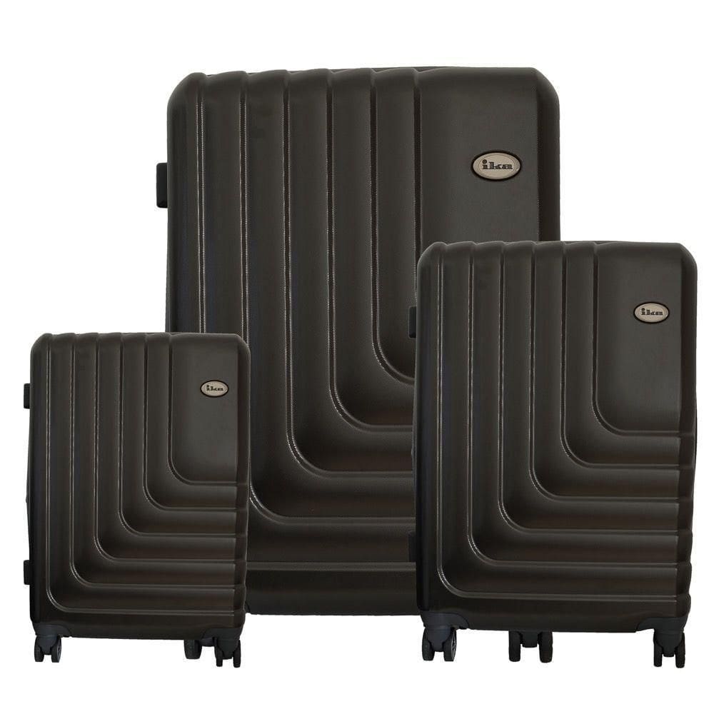 Conjunto de Malas de Viagem Abs Expansível Ika Flex Cadeado Tsa Rodas Duplas 3pcs- Grafite, P/m/g