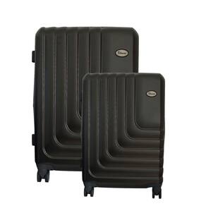 Conjunto de Malas de Viagem Expansível em Abs Ika Flex, Cadeado Tsa Rodas Duplas 2pcs- Grafite, P/m