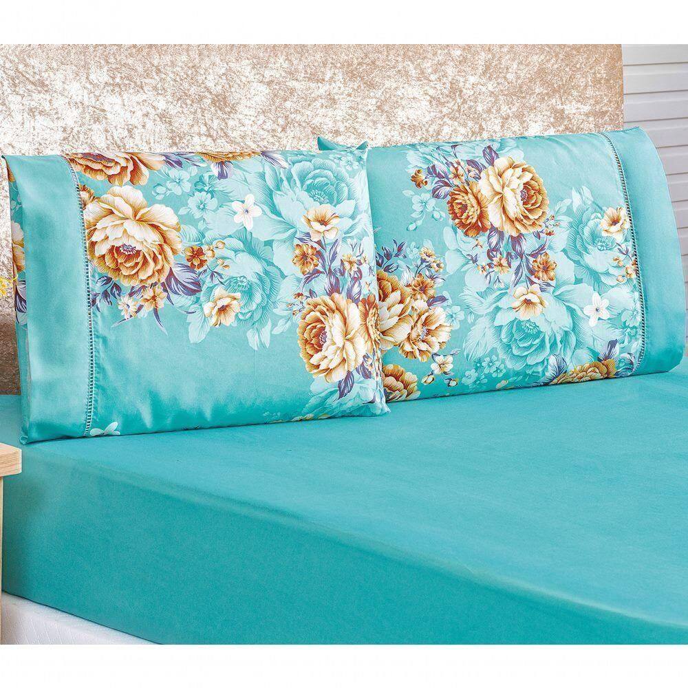 Jogo De Cama Micropercal 200 Fios Naturale Queen 03 Peças Jasmine