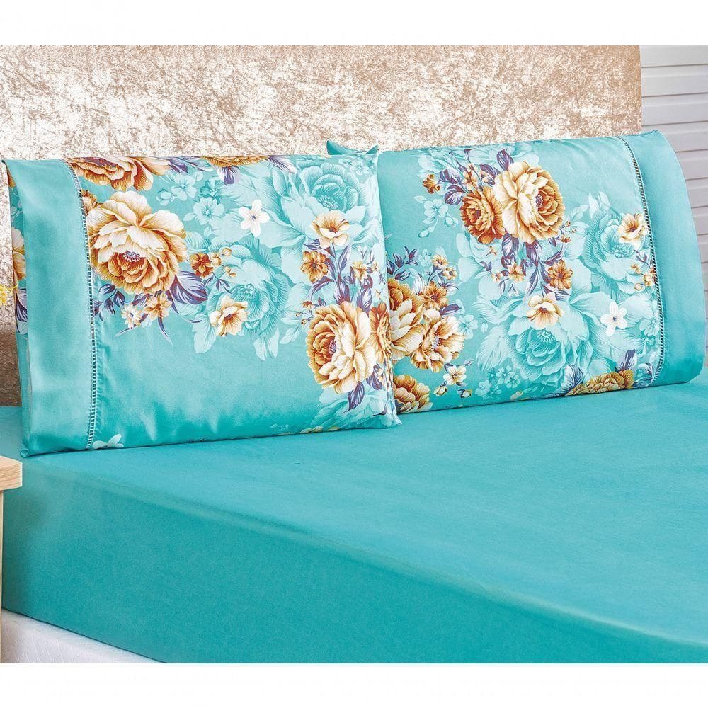 Jogo De Cama Micropercal 200 Fios Naturale Solteiro 02 Peças Jasmine
